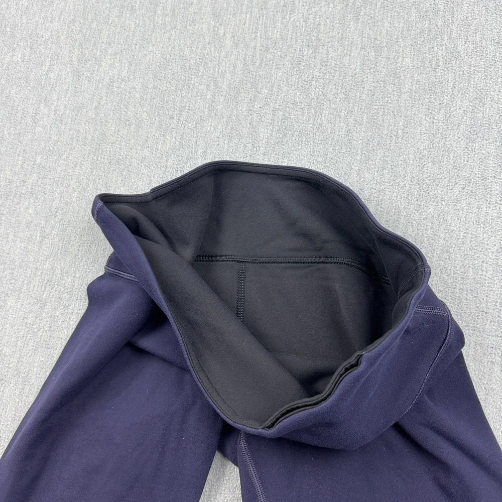 Lululemon Womens Leggings 10 Purple Black Wunder Under Cropped‎ 23